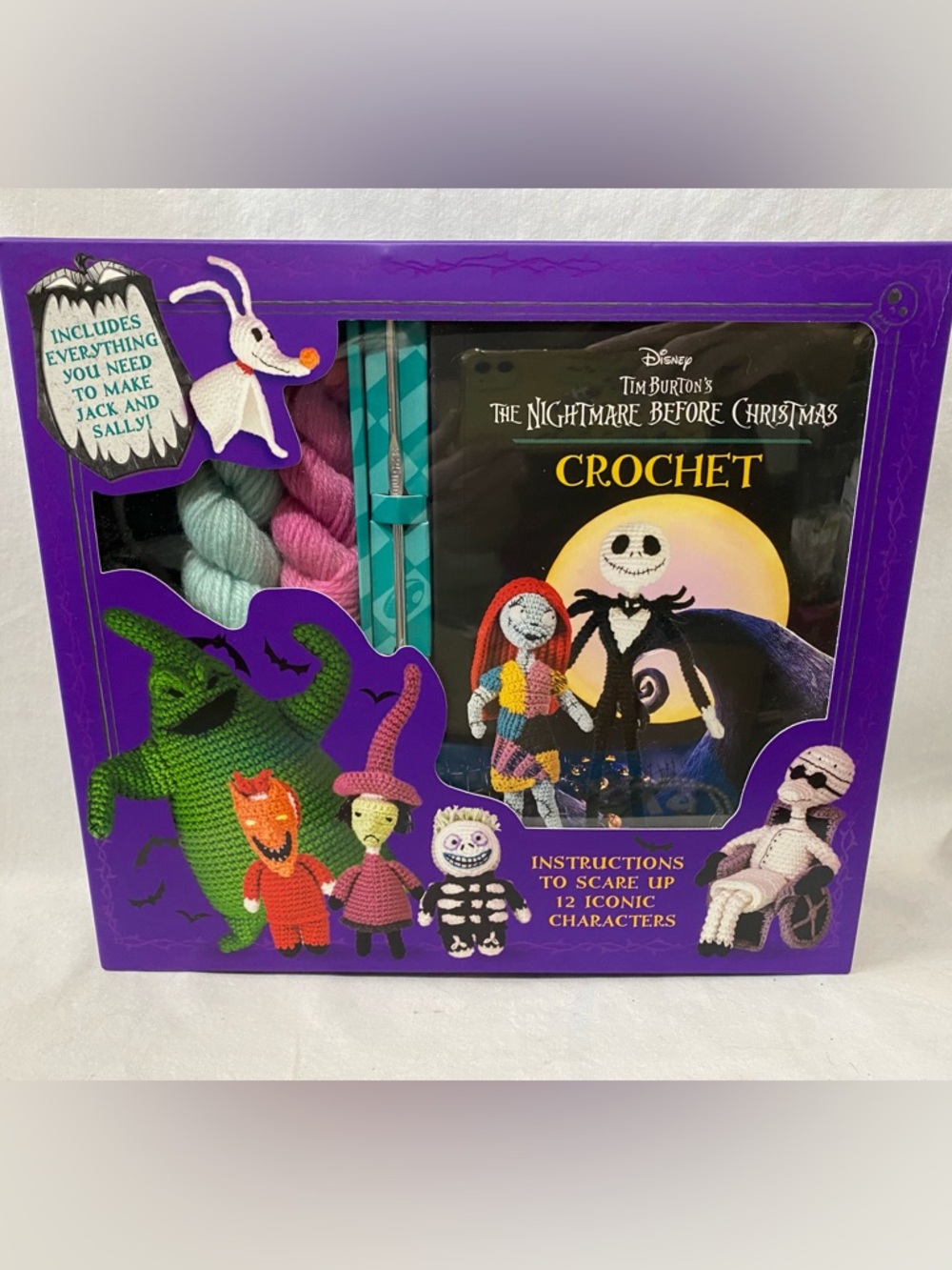 Disney Nightmare Before Christmas Crochet Pattern Book with Purple Cover